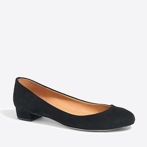 J. Crew Factory Lily Suede Covered-Heel Flats 9M